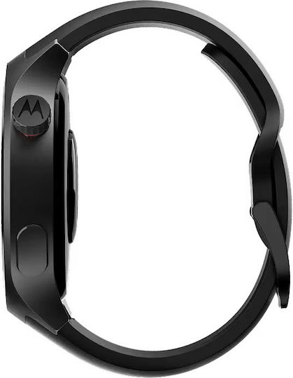 Motorola Moto Watch Aluminium 47mm με Παλμογράφο (Matte Black with PANTONE Volcanic Ash Band) - Image 4