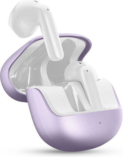 Cellular Line Pure In-ear Bluetooth Handsfree Ακουστικά με Θήκη Φόρτισης Μωβ