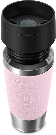 Emsa Handled Tumbler Θερμός Ανοξείδωτο 360ml Light Pink με Καλαμάκι και Λαβή N2020600 - Image 3