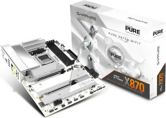 Sapphire PURE X870A Wi-Fi Motherboard ATX με AMD AM5 Socket 52122-02-40G - Image 2