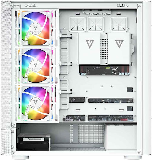 Modecom Volcano AQ400 Gaming Midi Tower Κουτί Υπολογιστή με Πλαϊνό Παράθυρο Λευκό - Image 5