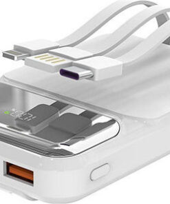 S-Link P104 Power Bank 10000mAh με Θύρα USB-A και Θύρα USB-C Power Delivery Λευκό