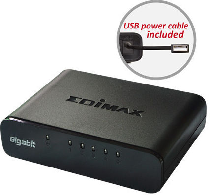 Edimax ES-5500G V3 v3 Unmanaged L2 Switch με 5 Θύρες Gigabit (1Gbps) Ethernet - Image 4