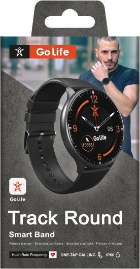 SBS Roundtrack Smartwatch με Παλμογράφο (Μαύρο) - Image 2