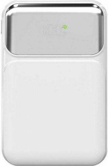 S-Link P104 Power Bank 10000mAh με Θύρα USB-A και Θύρα USB-C Power Delivery Λευκό - Image 2