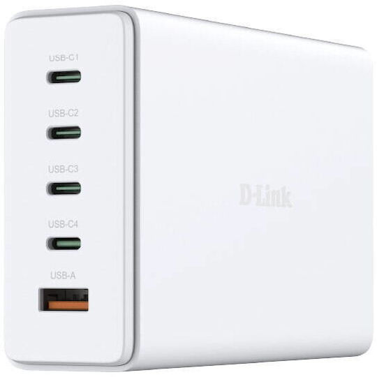 D-Link Βάση Φόρτισης GaN με Θύρα USB-A και 4 Θύρες USB-C 240W Power Delivery σε Λευκό χρώμα (DCF-241) - Image 3