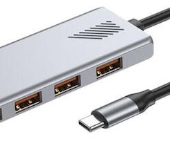 Alternative view of Gembird USB 3.2 Hub 4 Θυρών με σύνδεση USB-C / USB-A Ασημί UHB-CM-U310-A4-01