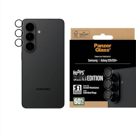 PanzerGlass Hoops Προστασία Κάμερας Tempered Glass Διάφανο για το Samsung Galaxy S26 / S26 Plus PG88885 - Image 2