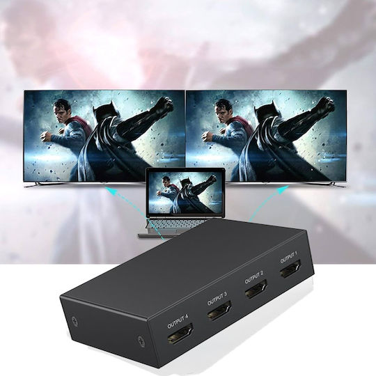Cablexpert 4h Hdmi Splitter 4 Ports Black Dsp-hdmi4k-4p-01 - Image 4