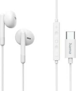 HAMA 01387578 In-ear Handsfree Ακουστικά με Βύσμα USB-C Λευκό