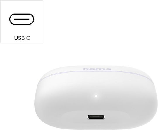 HAMA Freedom Buddy II In-ear Bluetooth Handsfree Ακουστικά Λευκά - Image 4
