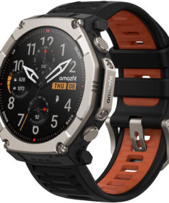Amazfit T-Rex Ultra 2 Titanium 51mm Αδιάβροχο Smartwatch με Παλμογράφο (Μαύρο)