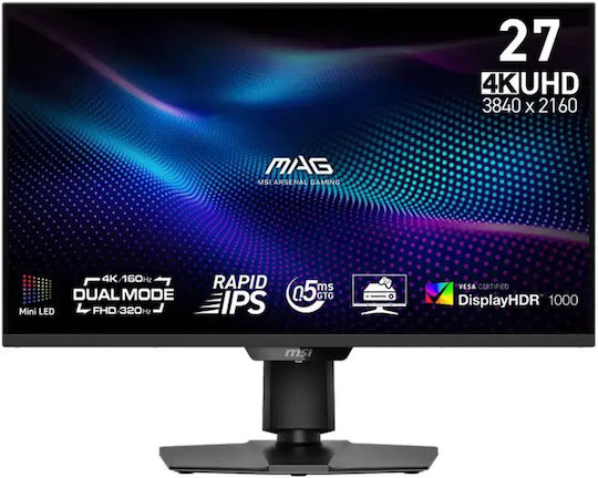 MSI 274UPDFDE IPS Gaming Monitor 27" 4K 3840x2160 160Hz με Χρόνο Απόκρισης 0.5ms GTG