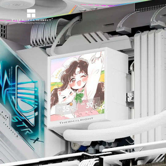 Thermalright Peerless Vision Υδρόψυξη Επεξεργαστή Διπλού Ανεμιστήρα 120mm για Socket AM4/AM5/1700/1200/115x με ARGB Φωτισμό Λευκή - Image 2
