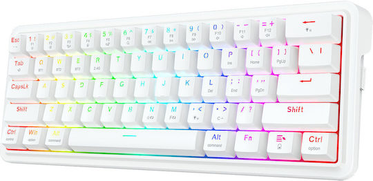 Redragon Draconic V2 K730GB-RGB-PRO Ασύρματο Gaming Πληκτρολόγιο 60% με RGB φωτισμό (International English) Λευκό - Image 8