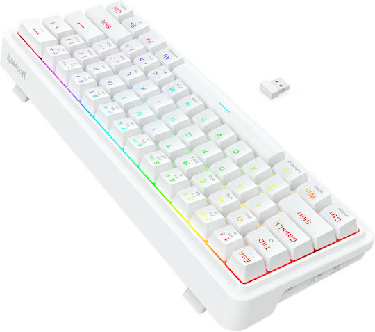 Redragon Draconic V2 K730GB-RGB-PRO Ασύρματο Gaming Πληκτρολόγιο 60% με RGB φωτισμό (International English) Λευκό - Image 5