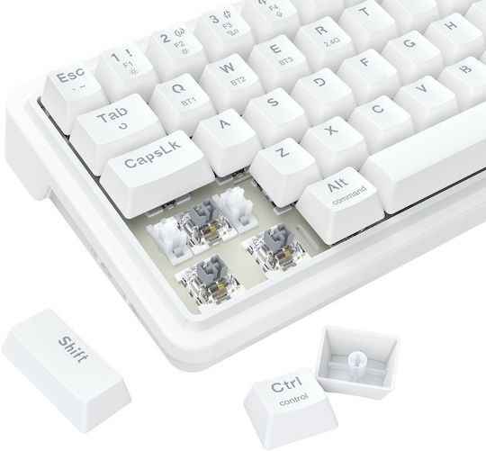 Redragon Draconic V2 K730GB-RGB-PRO Ασύρματο Gaming Πληκτρολόγιο 60% με RGB φωτισμό (International English) Λευκό - Image 11
