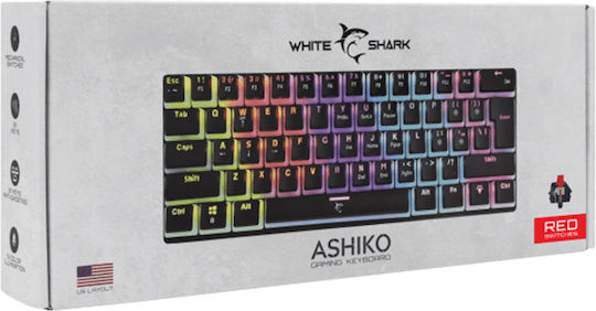 White Shark Ashiko 2 Gaming Μηχανικό Πληκτρολόγιο 60% με Outemu Blue διακόπτες και RGB φωτισμό (Αγγλικό US) Μπλε - Image 7