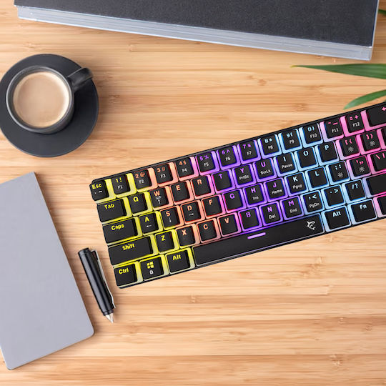 White Shark Ashiko 2 Gaming Μηχανικό Πληκτρολόγιο 60% με Outemu Blue διακόπτες και RGB φωτισμό (Αγγλικό US) Μπλε - Image 4
