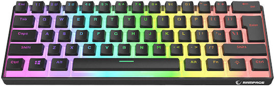 Rampage Radiant K11 RGB Gaming Μηχανικό Πληκτρολόγιο 60% με Outemu Red διακόπτες και RGB φωτισμό (Αγγλικό US) - Image 4