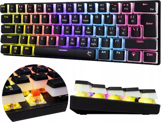 White Shark Ashiko 2 Gaming Μηχανικό Πληκτρολόγιο 60% με Outemu Blue διακόπτες και RGB φωτισμό (Αγγλικό US) Μπλε - Image 5