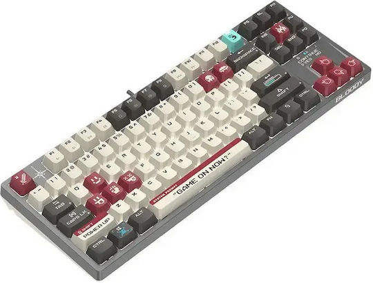 A4Tech Bloody S87 Pixels Red Gaming Μηχανικό Πληκτρολόγιο Tenkeyless με BLMS Red Plus διακόπτες και RGB φωτισμό (International English) Κόκκινο - Image 8