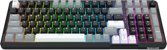 Redragon K742 Ασύρματο Gaming Μηχανικό Πληκτρολόγιο 98% με Custom Linear διακόπτες και RGB φωτισμό (International English) Creamy - Image 8