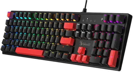 A4Tech Bloody S520N Fire Gaming Μηχανικό Πληκτρολόγιο με BLMS Red Plus διακόπτες και RGB φωτισμό (Αγγλικό US) - Image 5