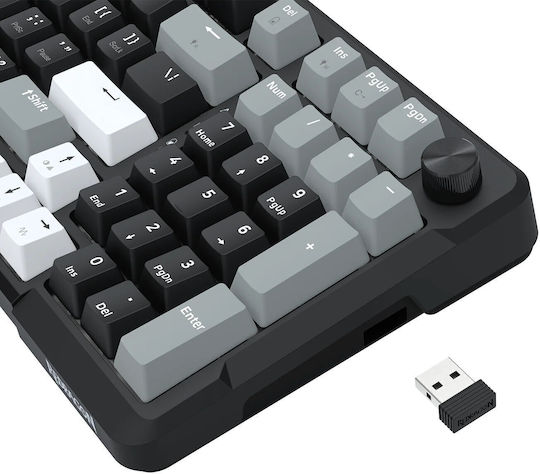 Redragon K742 Ασύρματο Gaming Μηχανικό Πληκτρολόγιο 98% με Custom Linear διακόπτες και RGB φωτισμό (International English) Creamy - Image 7