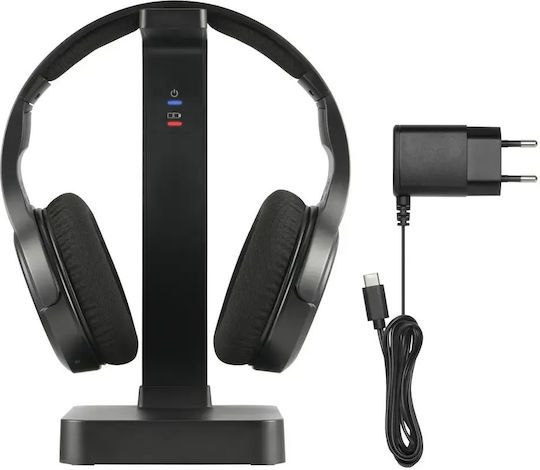 HAMA 00221848 Ασύρματα / Ενσύρματα Over Ear Ακουστικά με 16 ώρες Λειτουργίας Μαύρα - Image 3