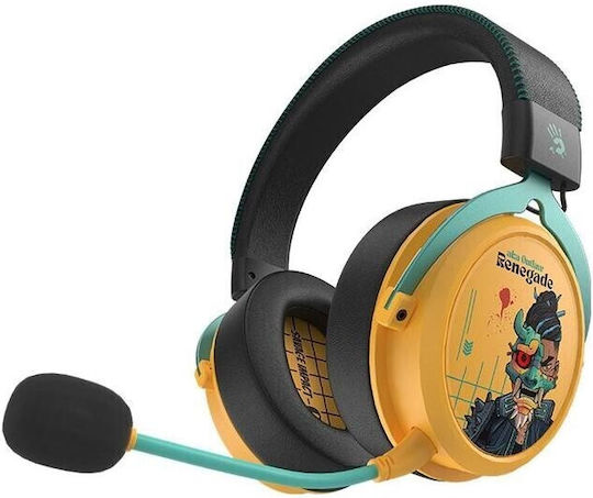 A4Tech Bloody MR595 Ασύρματο Over Ear Gaming Headset με σύνδεση Bluetooth Κίτρινο - Image 8
