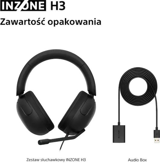 Sony Inzone H3 Over Ear Gaming Headset με σύνδεση 3.5mm / USB - Image 5