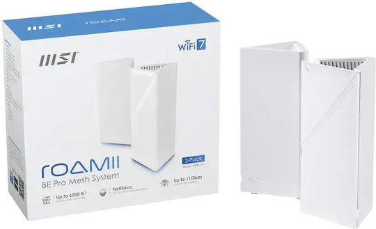 MSI Roamii BE PRO WiFi Mesh Network Access Point Wi‑Fi 7 Tri Band (2.4 & 5 & 6GHz) σε Διπλό Kit - Image 6