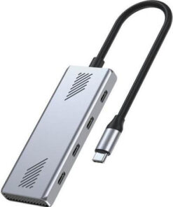 Alternative view of Gembird USB 2.0 Hub 4 Θυρών με σύνδεση USB-C Ασημί UHB-CM-U310-C4-01