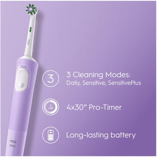 Oral-B D103 Ηλεκτρική Οδοντόβουρτσα Λιλά - Image 5