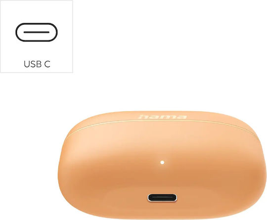 HAMA Freedom Buddy II In-ear Bluetooth Handsfree Ακουστικά Πορτοκαλί - Image 3