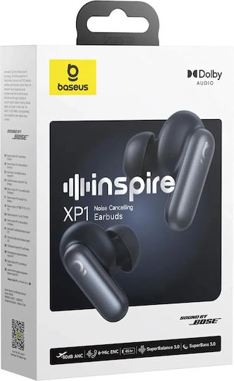 Baseus Inspire XP1 In-ear Bluetooth Handsfree Ακουστικά με Αντοχή στον Ιδρώτα και Θήκη Φόρτισης Μαύρα - Image 6