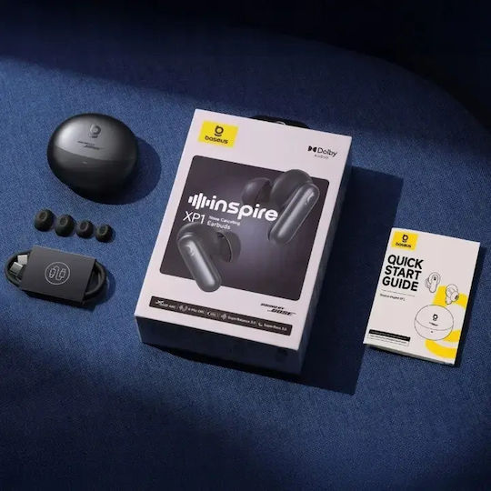 Baseus Inspire XP1 In-ear Bluetooth Handsfree Ακουστικά με Αντοχή στον Ιδρώτα και Θήκη Φόρτισης Μαύρα - Image 7