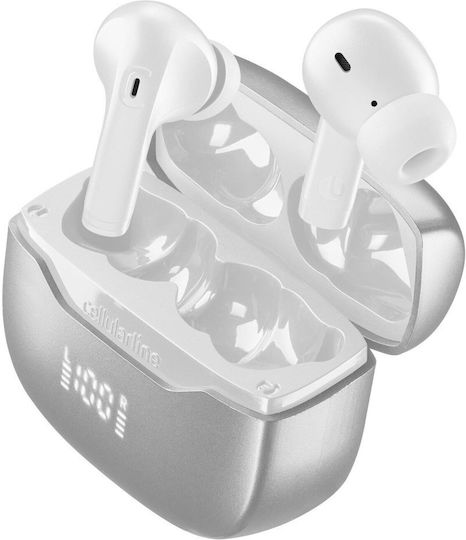 Cellular Line Key Pro ENC In-ear Bluetooth Handsfree Ακουστικά με Θήκη Φόρτισης Λευκά - Image 3