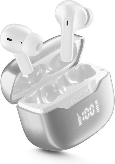 Cellular Line Key Pro ENC In-ear Bluetooth Handsfree Ακουστικά με Θήκη Φόρτισης Λευκά - Image 2