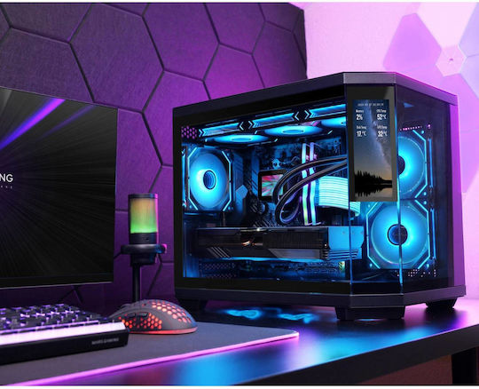 Mars Gaming MC-3TCORELCDM Gaming Midi Tower Κουτί Υπολογιστή με Πλαϊνό Παράθυρο Μαύρο - Image 5