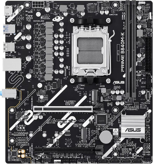 Asus PRIME B840M-K Motherboard Micro ATX με AMD AM5 Socket 90MB1PK0-M0EAY0 - Image 2