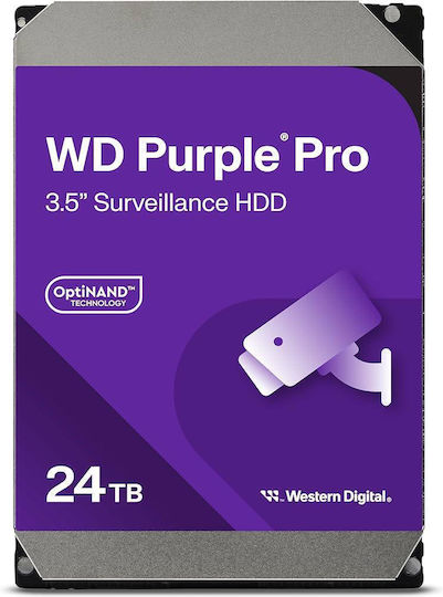 Western Digital Purple Pro Smart 24TB HDD Σκληρός Δίσκος 3.5" SATA III 7200rpm με 512MB Cache για Καταγραφικό WD241PURP