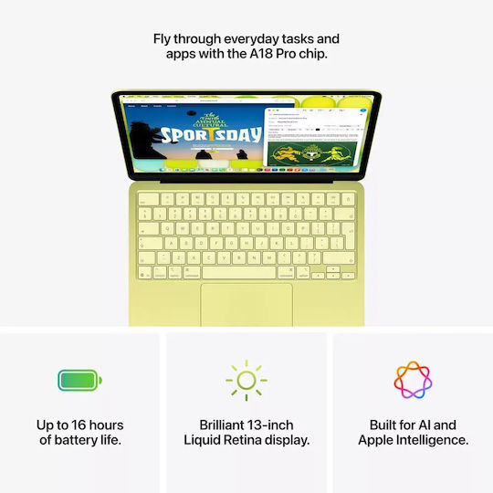 Apple MacBook Neo 13" IPS Retina Display (A18 Pro-6‑core/8GB/256GB SSD/5‑Core GPU) Indigo (International English Keyboard) - Image 9