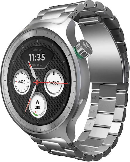 Motorola Moto Watch Aluminium 47mm με Παλμογράφο (Matte Silver) - Image 5
