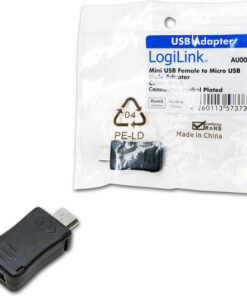 Alternative view of LogiLink AU0010 Μετατροπέας micro USB male σε mini USB female 1τμχ