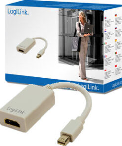 Alternative view of LogiLink CV0036A Μετατροπέας mini DisplayPort male σε HDMI female Λευκό 1τμχ