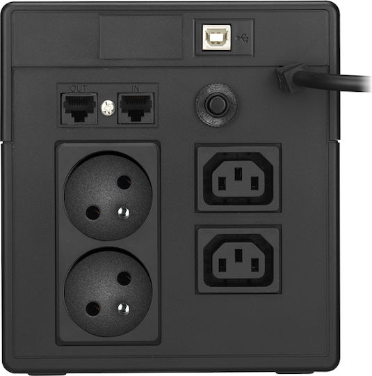 Powerwalker VI 1000 LCD UPS Line-Interactive 1000VA 600W με 4 Πρίζες - Image 2